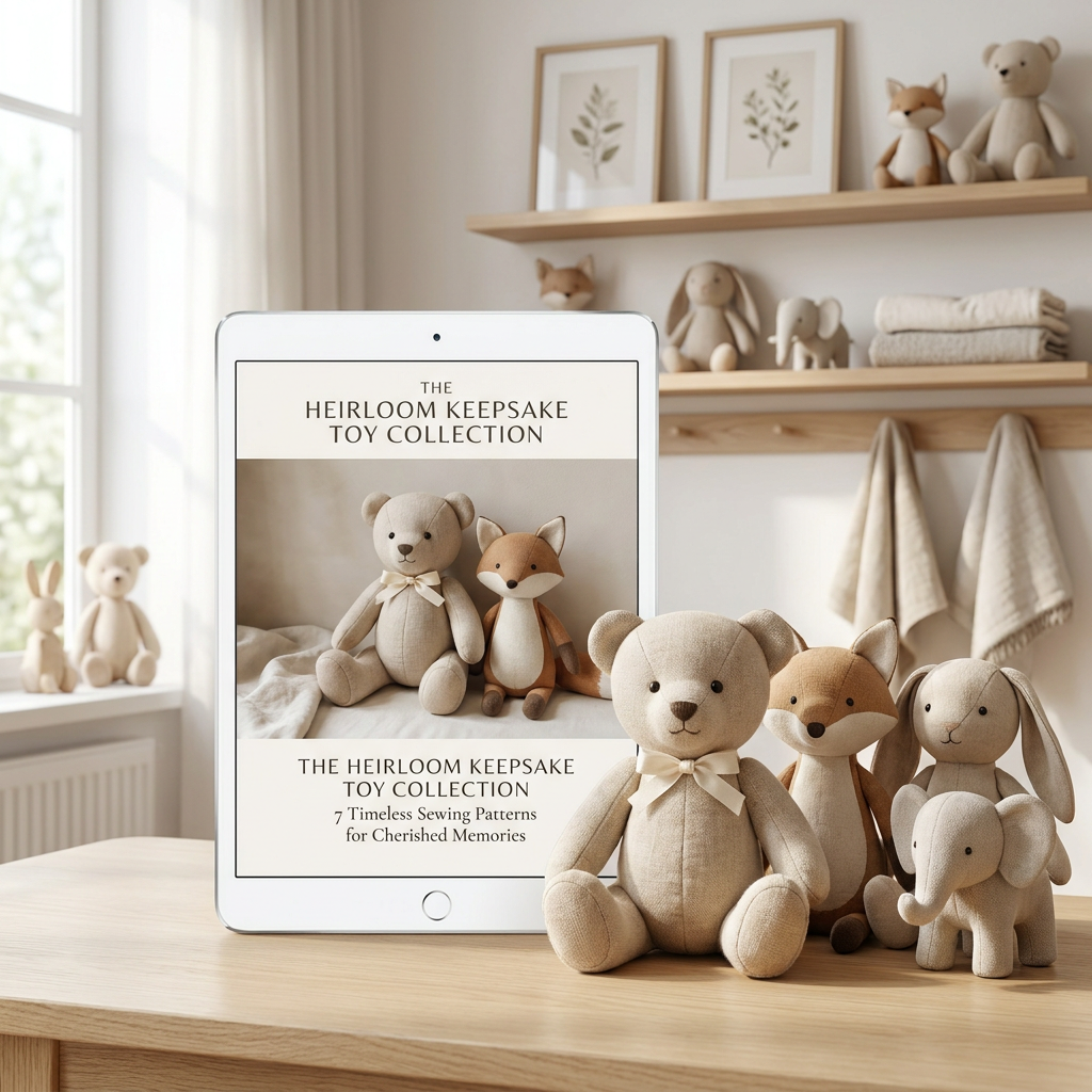 The Heirloom Keepsake Toy Collection: Premium Linen Bear & 10 Animal Friends